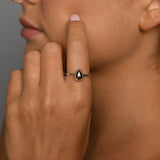 Fine pear shape rose gold-filled ring