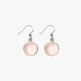 Rose Quartz Round Earrings