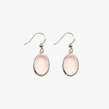Rose Quartz Oval Earrings