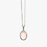 Rose Quartz Oval Necklace