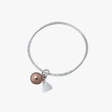 Rose Chime Ball Hammered Bangle
