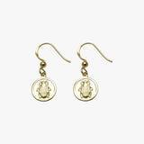 Scarab Beetle Hook Earrings