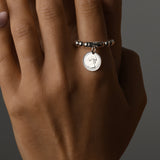 Stretchy ring with mini coin