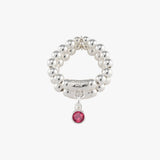 Birthstone double stretchy ring