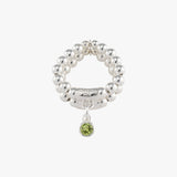 Birthstone double stretchy ring