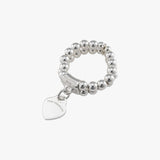 2-strand stretchy ring with VT flat heart