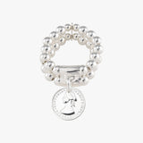 2-strand stretchy ring with mini coin