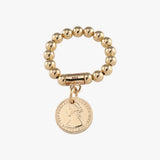 Stretchy ring with mini coin