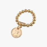 Stretchy ring with mini coin