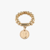 2-strand stretchy ring with mini coin