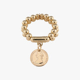 2-strand stretchy ring with mini coin