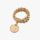 2-strand stretchy ring with mini coin