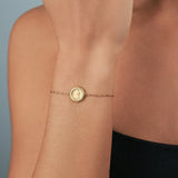 Fine Belcher Micro Coin Bracelet