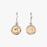 Hammered Hoop Studs (10mm) with Micro Coins