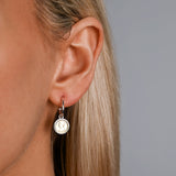 Hammered Hoop Studs (10mm) with Micro Coins