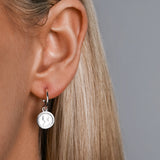 Hammered Hoop Studs (10mm) with Micro Coins