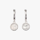 Hinged Hoop Earrings (15mm) with Micro Coins