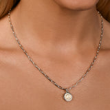 Micro Coin Fine Clip Chain Necklace