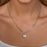 Micro Coin Fine Clip Chain Necklace