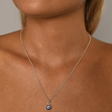 Cable Chain Necklace with Evil Eye