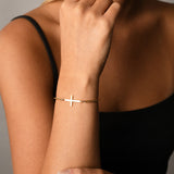 Pearl & Cross Bracelet