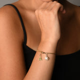 Pearl & Cross Bracelet