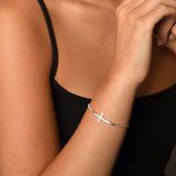 Pearl & Cross Bracelet