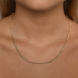 Plain Segmented Herringbone Necklace