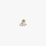 Tresora Flat Back Lab Diamond Stud
