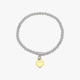 Stretchy bracelet with VT flat heart