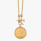 Curb Chain Necklace with (1966) 50c Coin