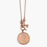 Ball Chain Necklace with (1966) 50c Coin
