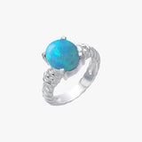 Herringbone Czelline Opal Ring