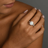Herringbone Czelline Opal Ring