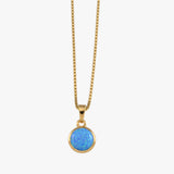 Round Czelline Opal Box Chain Necklace