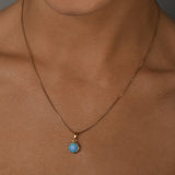 Round Czelline Opal Box Chain Necklace