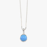 Round Czelline Opal Box Chain Necklace