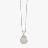 Round Czelline Opal Box Chain Necklace
