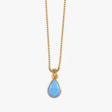 Pear Czelline Opal Box Chain Necklace