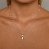 Pear Czelline Opal Ball Chain Necklace