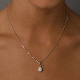 Pear Czelline Opal Box Chain Necklace