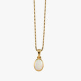 Oval Czelline Opal Box Chain Necklace