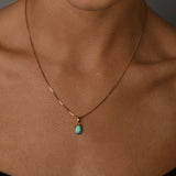 Oval Czelline Opal Box Chain Necklace