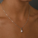Oval Czelline Opal Box Chain Necklace
