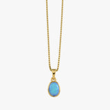 Oval Czelline Opal Box Chain Necklace