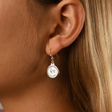 Mini coin & bezel earrings