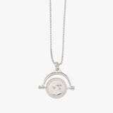 Mini coin flip necklace with box chain