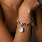 Two Tone Stretchy Sixpence Bracelet