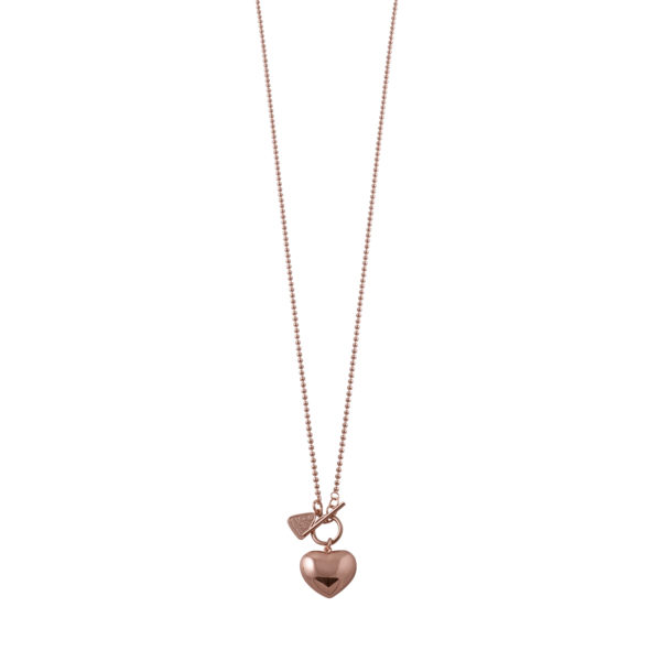 Ball Chain Necklace with Puffy Heart - Von Treskow