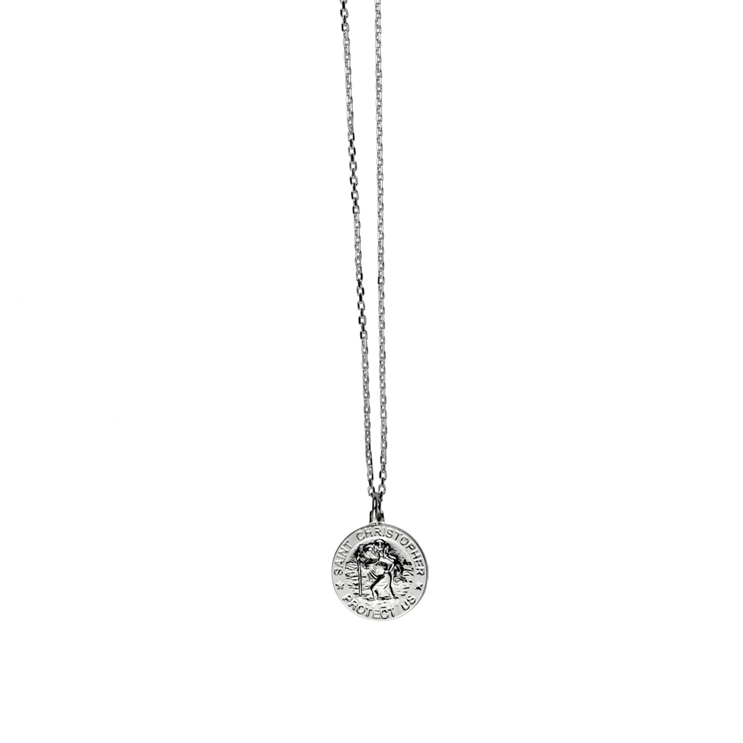 Adjustable necklace with round St Christopher - Von Treskow